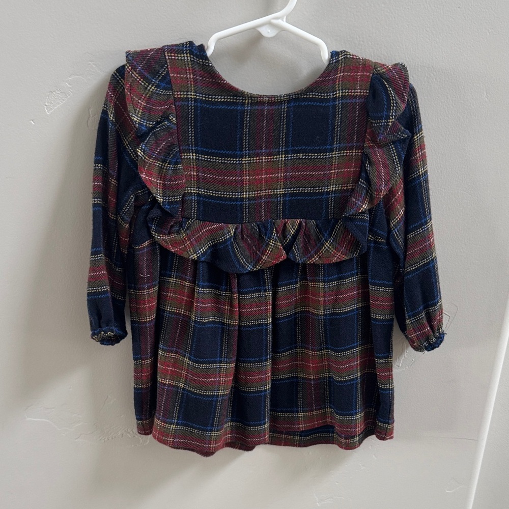 Zara Baby Plaid Dress in Navy, Red, Olive